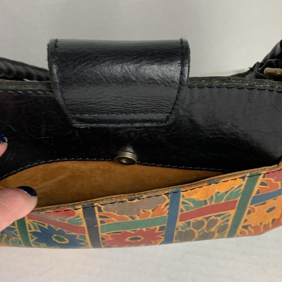 Patricia Nash Rienzo floral leather satchel shoulder bag - Picture 6 of 12